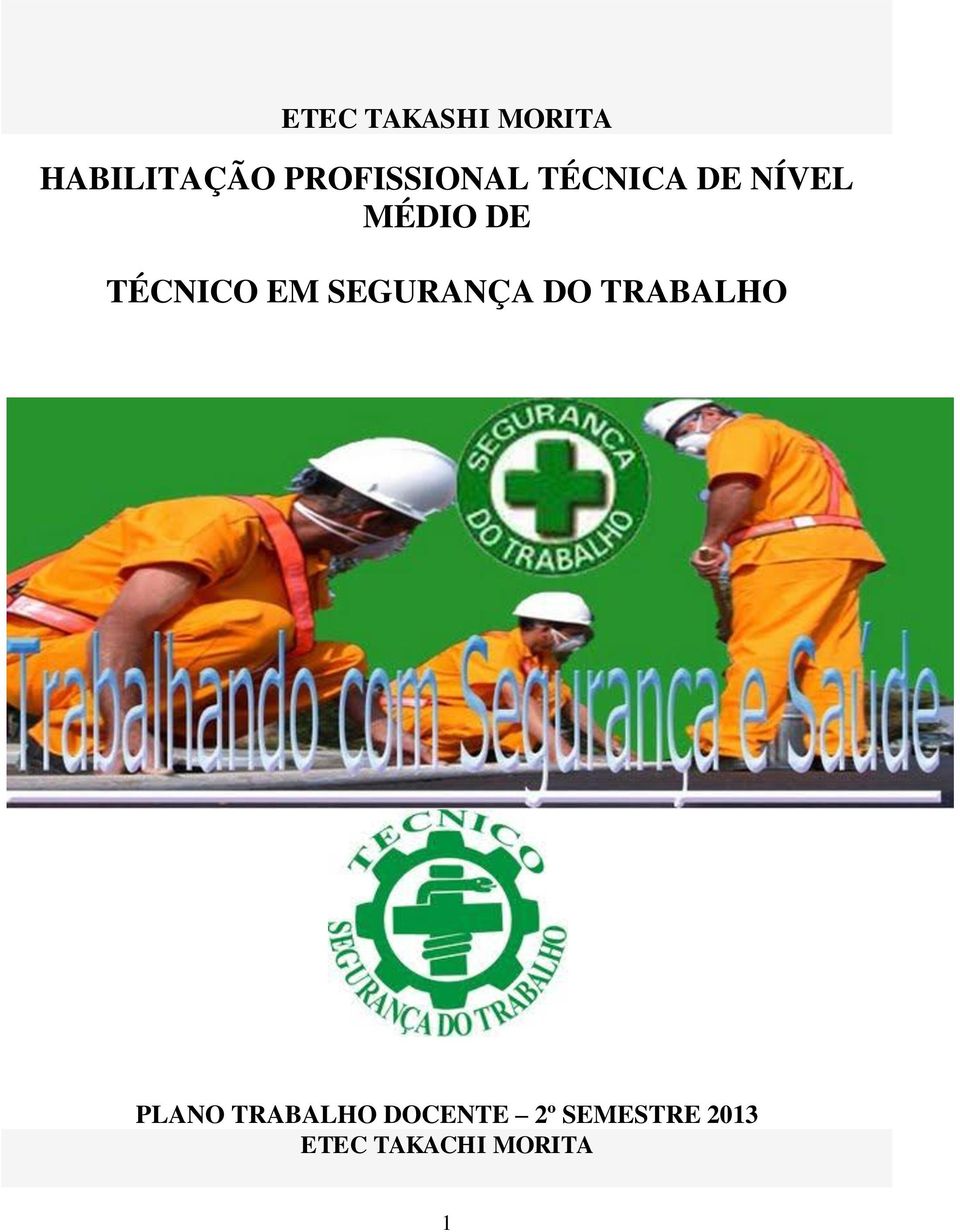 TÉCNICO EM SEGURANÇA DO TRABALHO PLANO