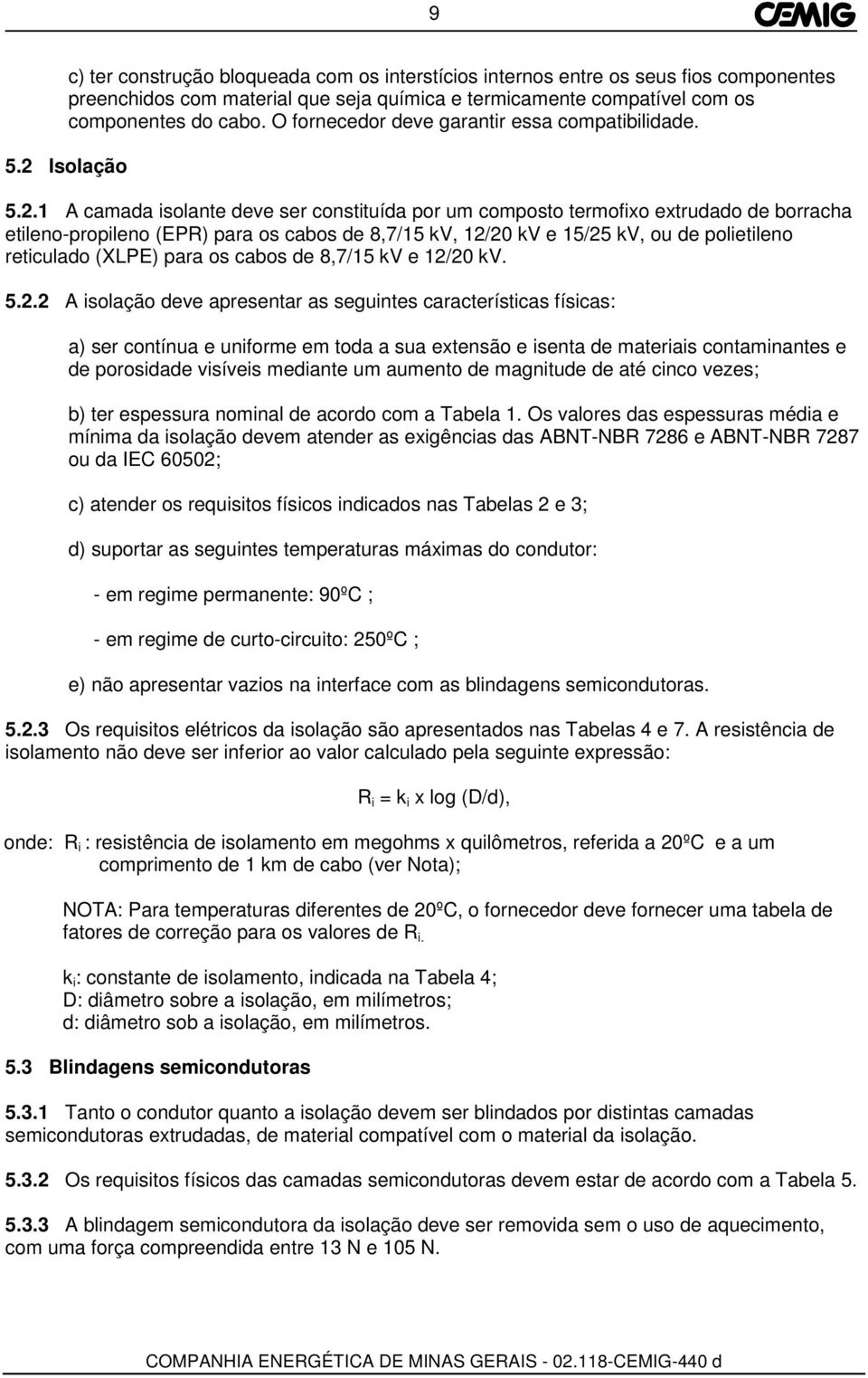 Isolação 5.2.