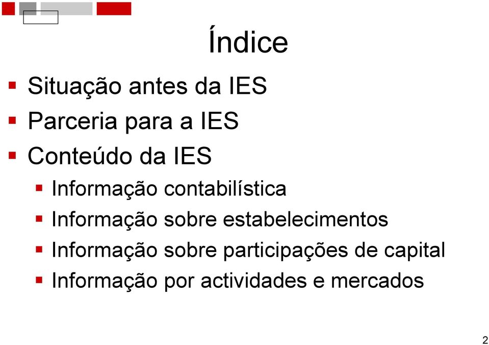 Informação sobre estabelecimentos Informação sobre