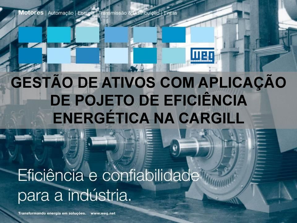 ENERGÉTICA NA CARGILL Motores Automação