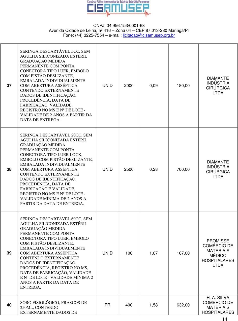 CIRÚRGICA 38 SERINGA DESCARTÁVEL 20CC, SEM AGULHA SILICONIZADA ESTÉRIL GRADUAÇÃO MEDIDA PERMANENTE COM PONTA CONECTORA TIPO LUER LOCK, EMBOLO COM PISTÃO DESLIZANTE, EMBALADA INDIVIDUALMENTE COM