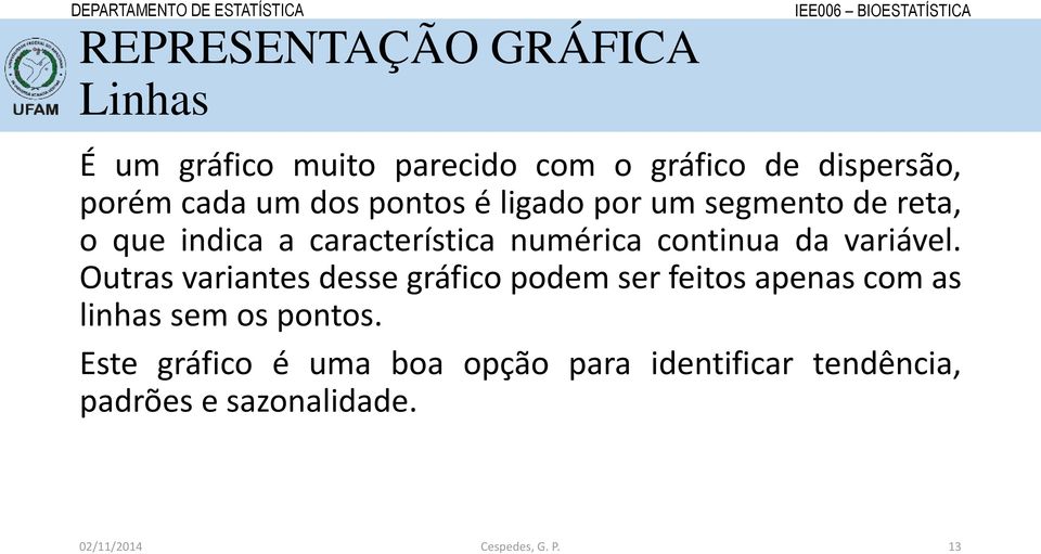 Outras variantes desse gráfico podem ser feitos apenas com as linhas sem os pontos.