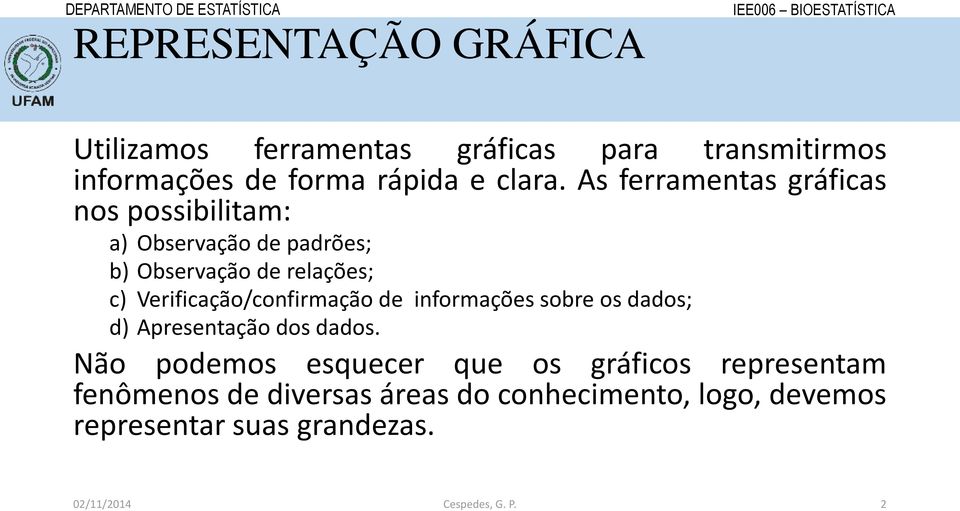 Verificação/confirmação de informações sobre os dados; d) Apresentação dos dados.