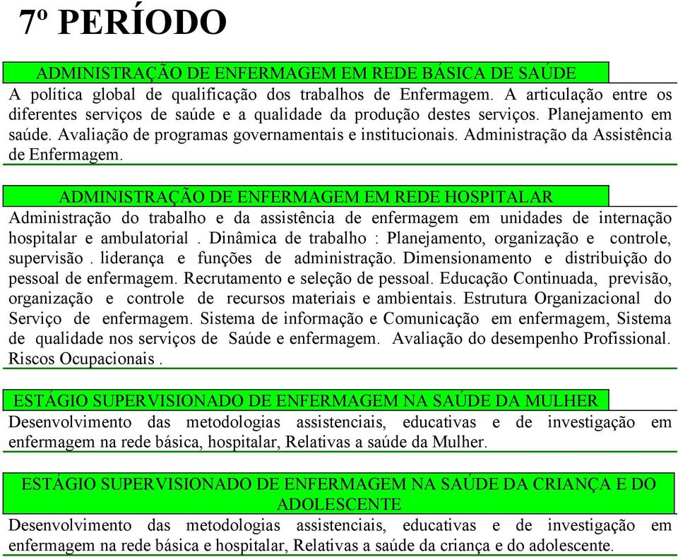 Administração da Assistência de Enfermagem. ADMINISTRAÇÃO DE ENFERMAGEM EM REDE HOSPITALAR Administração do trabalho e da assistência de enfermagem em unidades de internação hospitalar e ambulatorial.