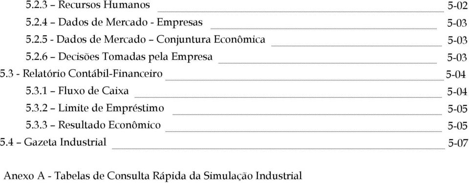 3.2 Limite de Empréstimo 5-05 5.3.3 Resultado Econômico 5-05 5.