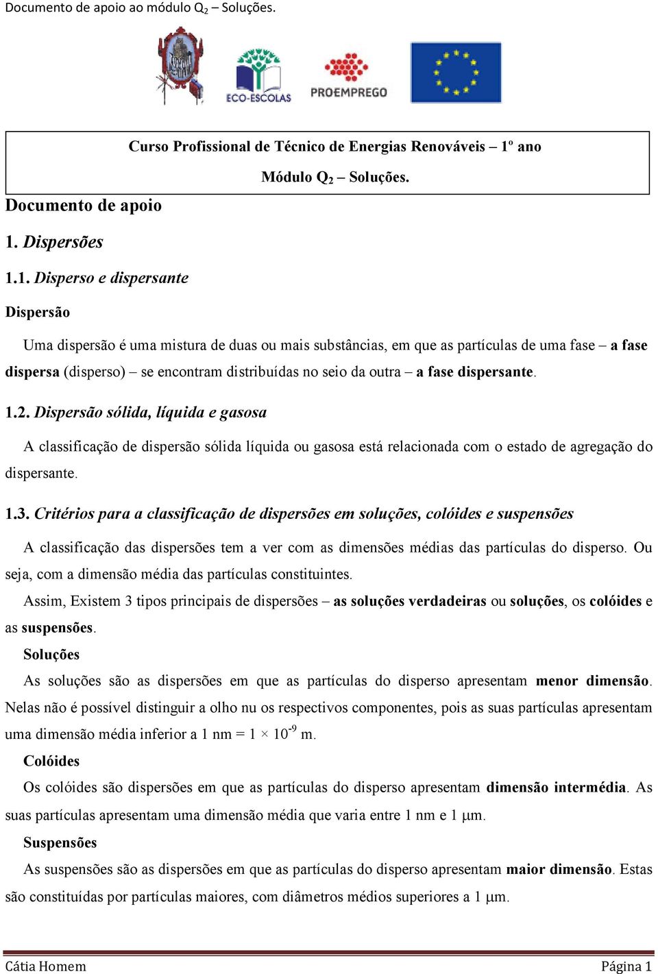 Dispersões 1.