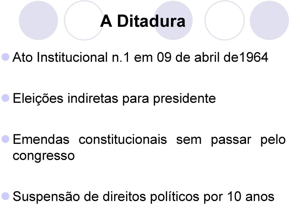 para presidente Emendas constitucionais sem