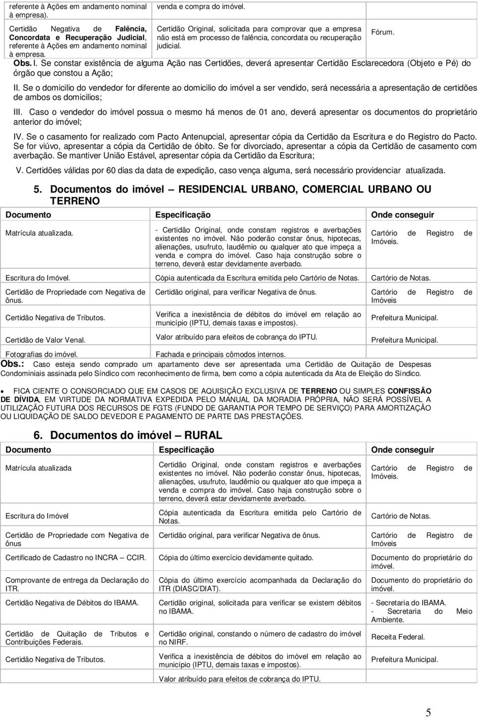 Se constar existência de alguma Ação nas Certidões, deverá apresentar Certidão Esclarecedora (Objeto e Pé) do órgão que constou a Ação; II.