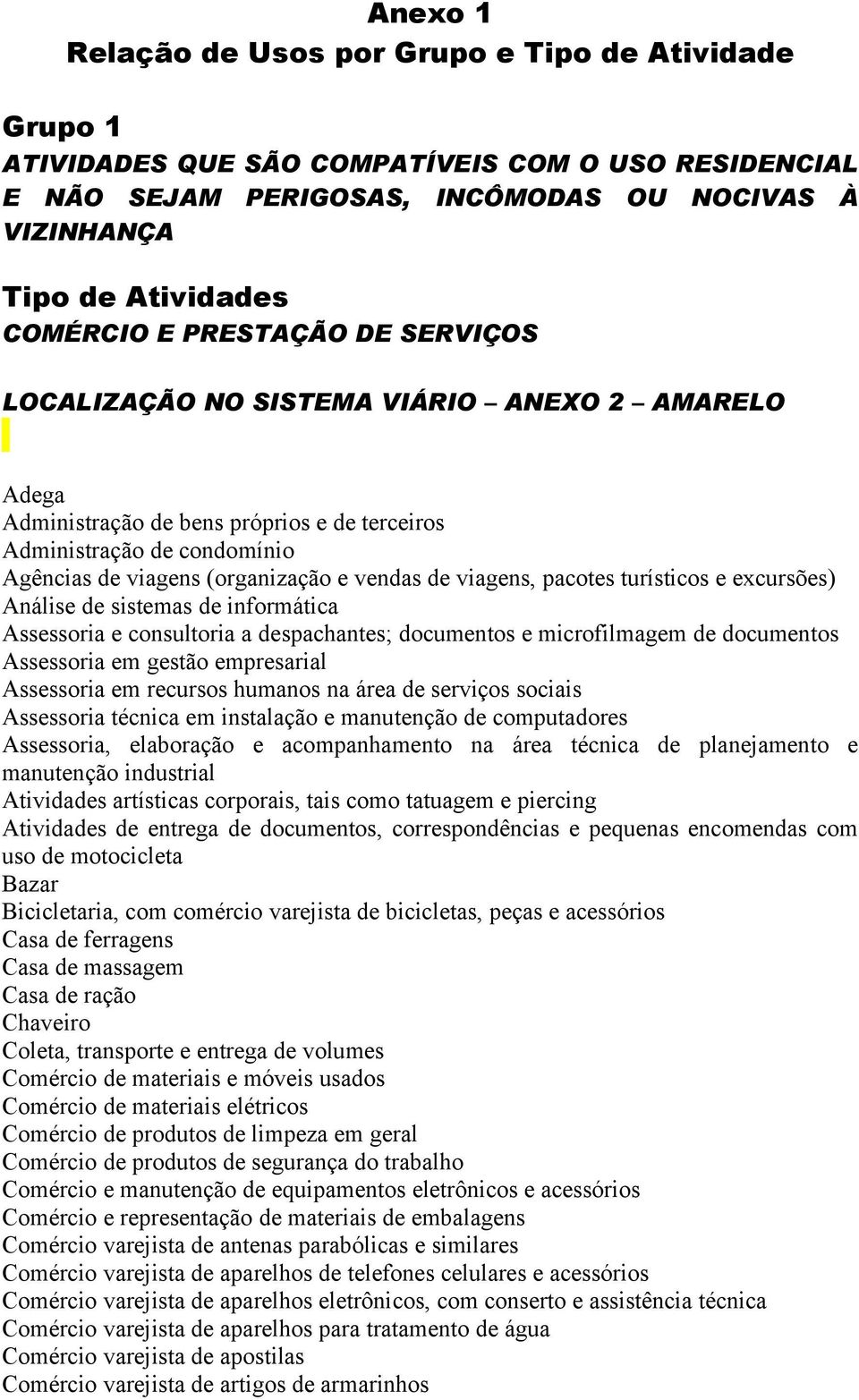 viagens, pacotes turísticos e excursões) Análise de sistemas de informática Assessoria e consultoria a despachantes; documentos e microfilmagem de documentos Assessoria em gestão empresarial