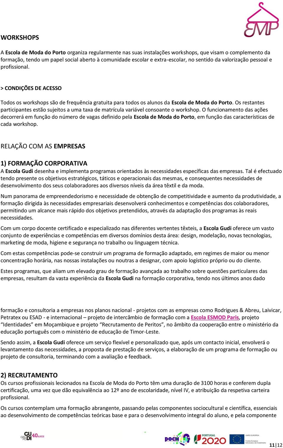 PROJETO EDUCATIVO ESCOLA DE MODA DO PORTO - PDF Free Download