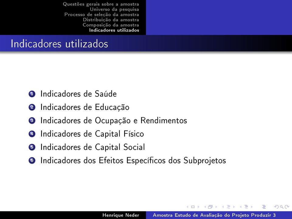 Indicadores de Capital Físico 5 Indicadores de