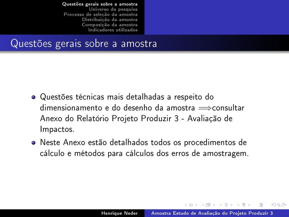 Projeto Produzir 3 - Avaliação de Impactos.