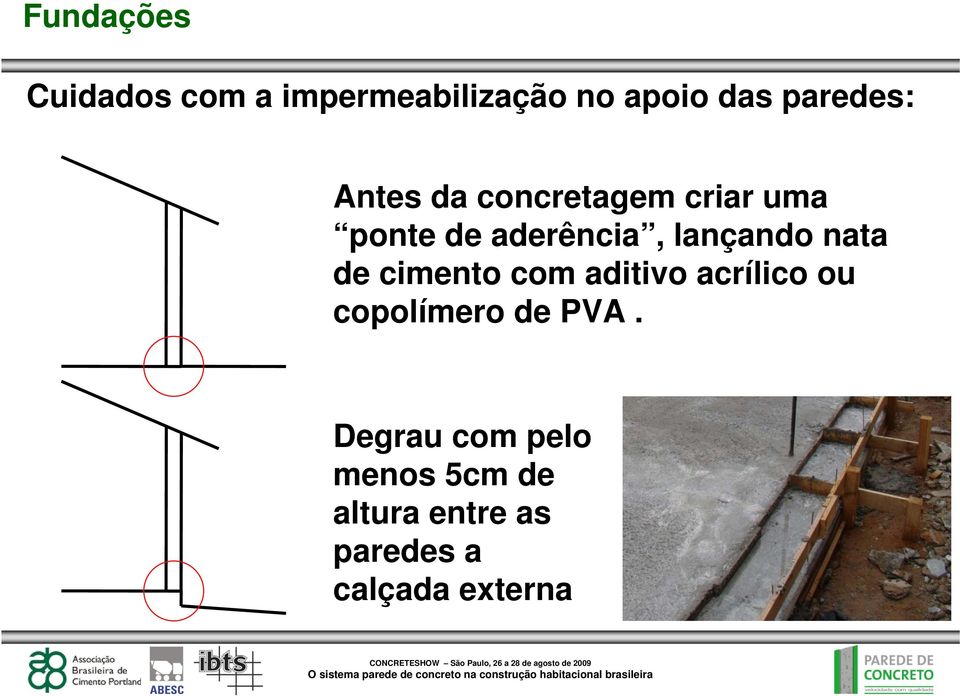 lançando nata de cimento com aditivo acrílico ou copolímero de