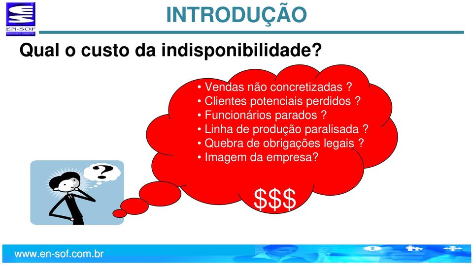 Clientes potenciais perdidos? Funcionários parados?