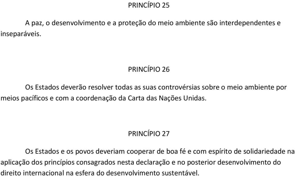 coordenação da Carta das Nações Unidas.