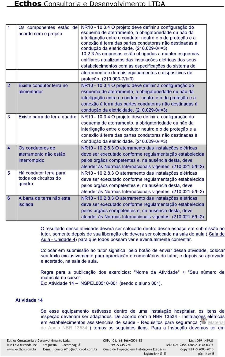 destinadas à condução da eletricidade. (21