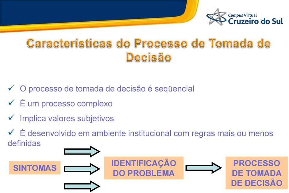 ambiente institucional com regras mais ou menos definidas