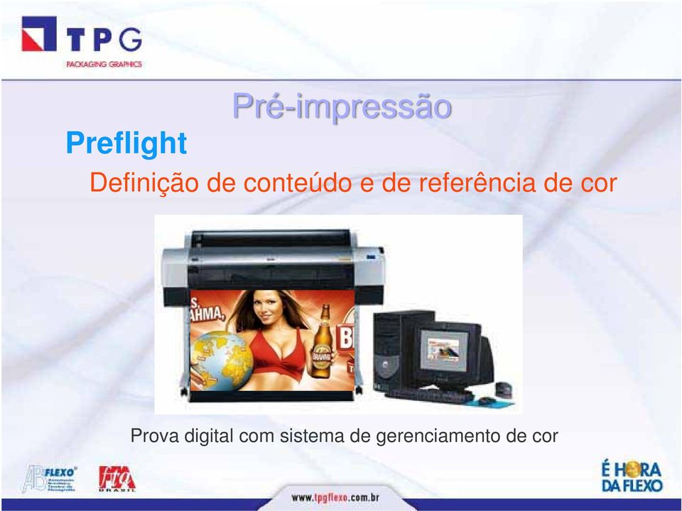 de cor Prova digital com