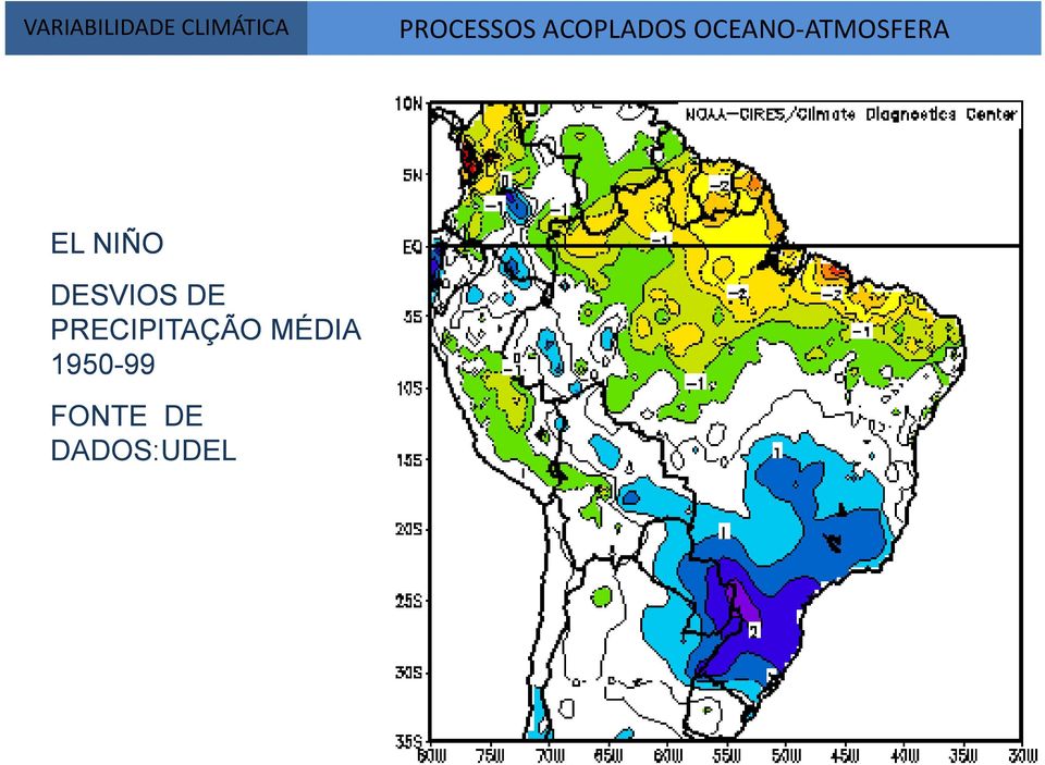 ATMOSFERA EL NIÑO DESVIOS DE