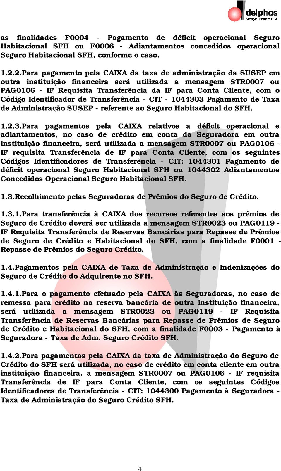 Código Identificador de Transferência - CIT - 104430