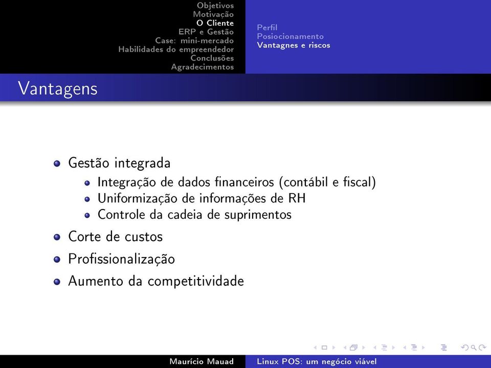 Uniformização de informações de RH Controle da cadeia de