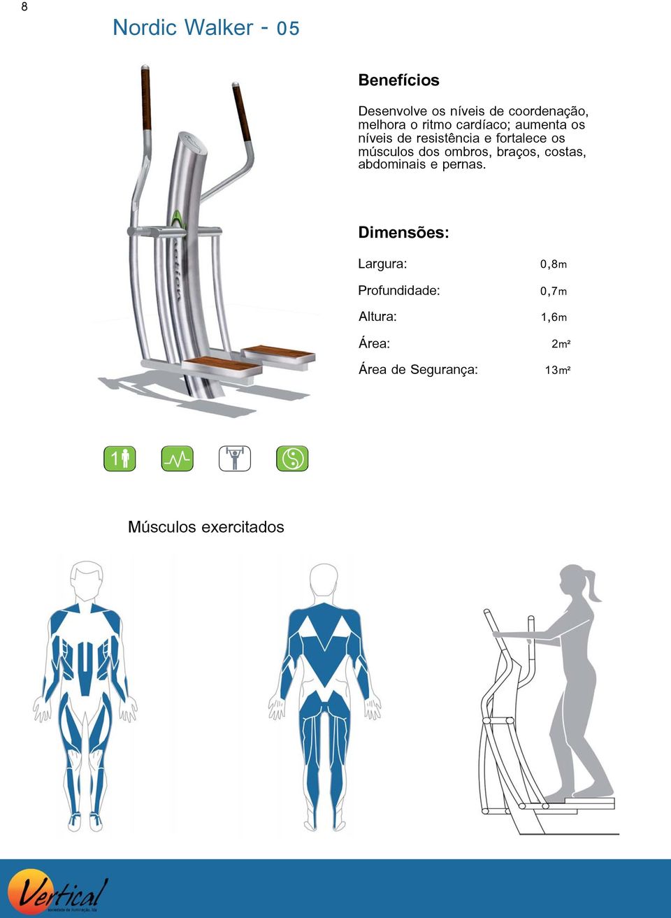 níveis de resistência e fortalece os músculos dos