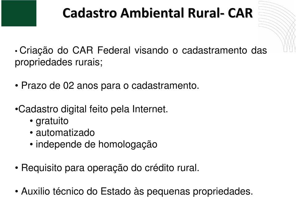 Cadastro digital feito pela Internet.