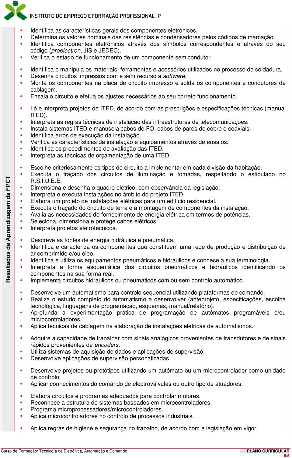 Identific e mnipul os mteriis, ferrments e cessórios utilizdos no processo de solddur. Desenh circuitos impressos com e sem recurso softwre.