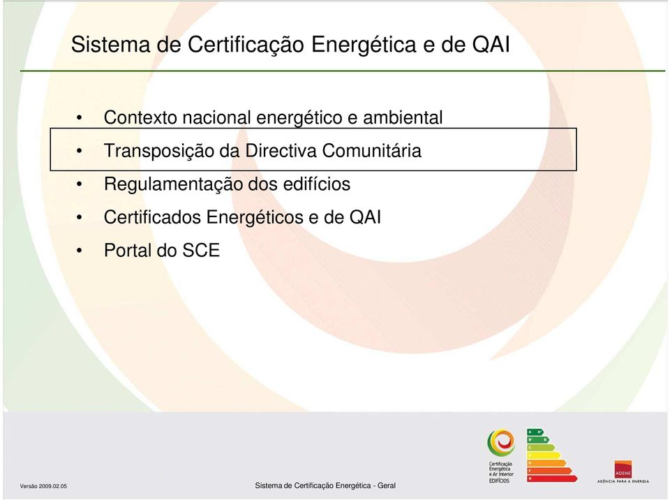 Transposição da Directiva Comunitária