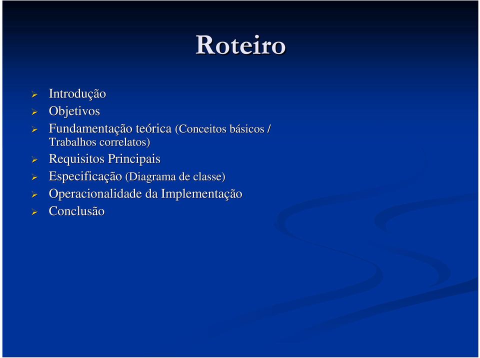 correlatos) Requisitos Principais Especificaçã