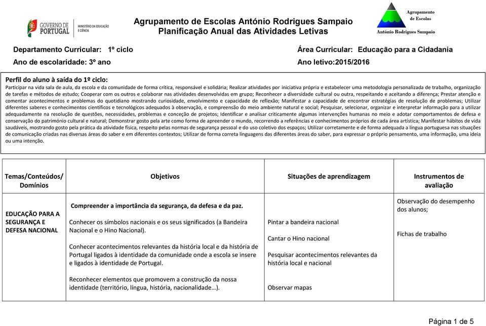 de estudo; Cooperar com os outros e colaborar nas atividades desenvolvidas em grupo; Reconhecer a diversidade cultural ou outra, respeitando e aceitando a diferença; Prestar atenção e comentar