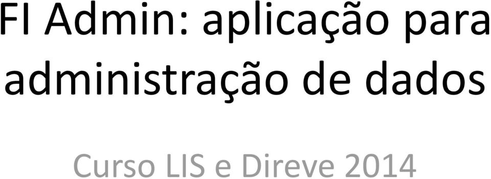 administração de