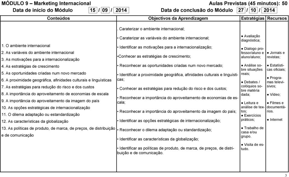 As oportunidads criadas num novo mrcado 6. A proximidad gográfica, afinidads culturais linguísticas 7. As stratégias para rdução do risco dos custos 8.