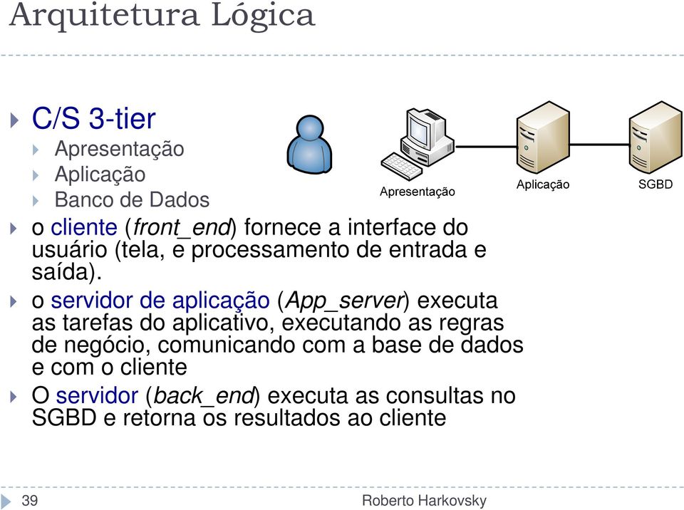 o servidor de aplicação (App_server) executa as tarefas do aplicativo, executando as regras de