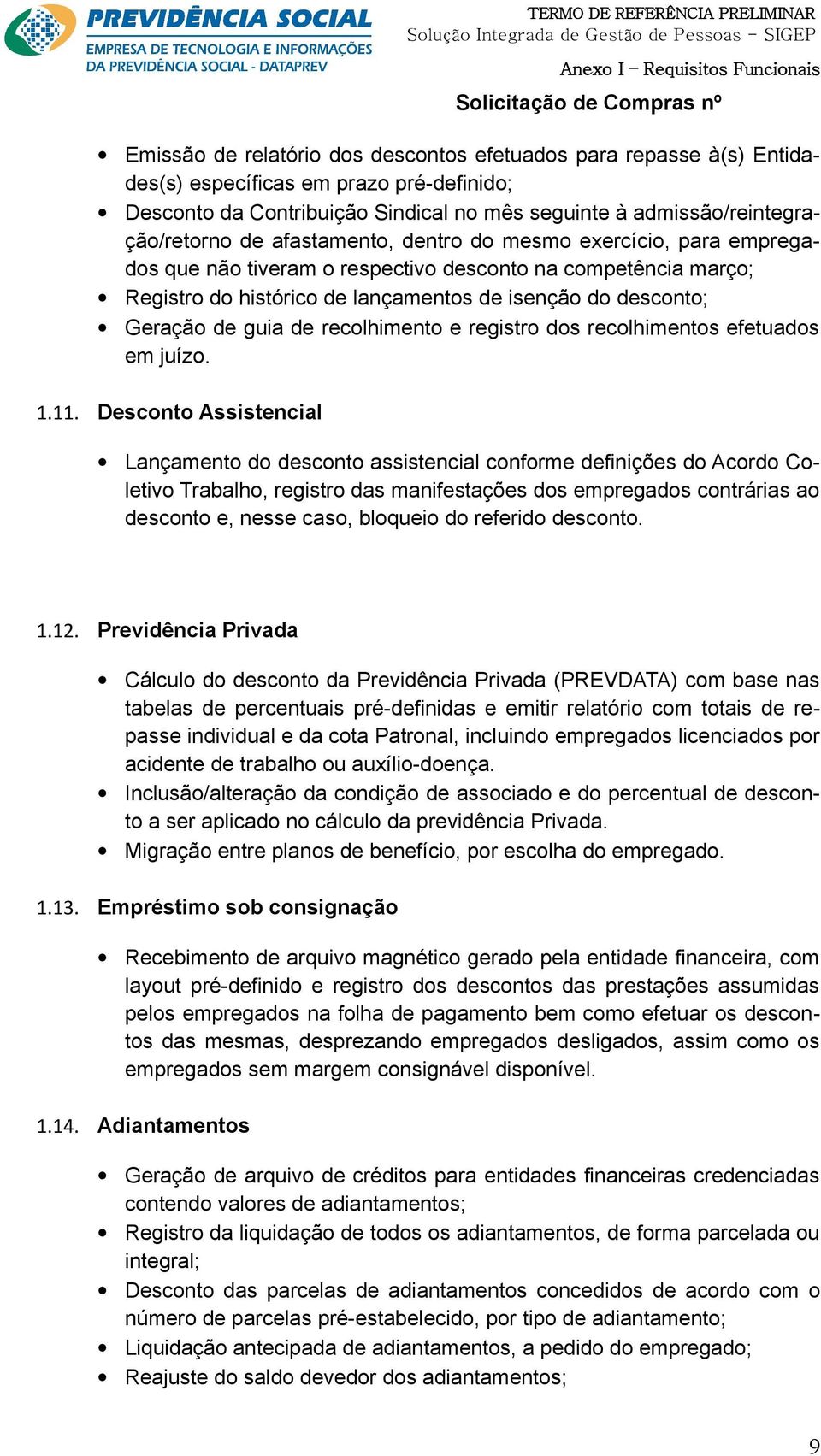 lançaments de isençã d descnt; Geraçã de guia de reclhiment e registr ds reclhiments efetuads em juíz. 1.11.