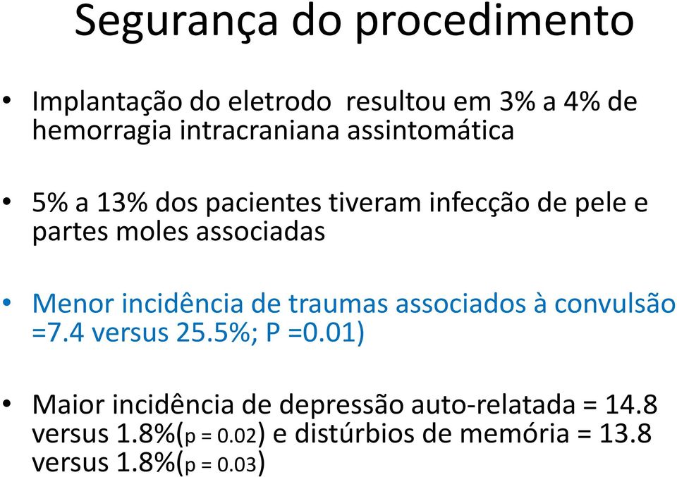 incidência de traumas associados à convulsão =7.4 versus 25.5%; P =0.