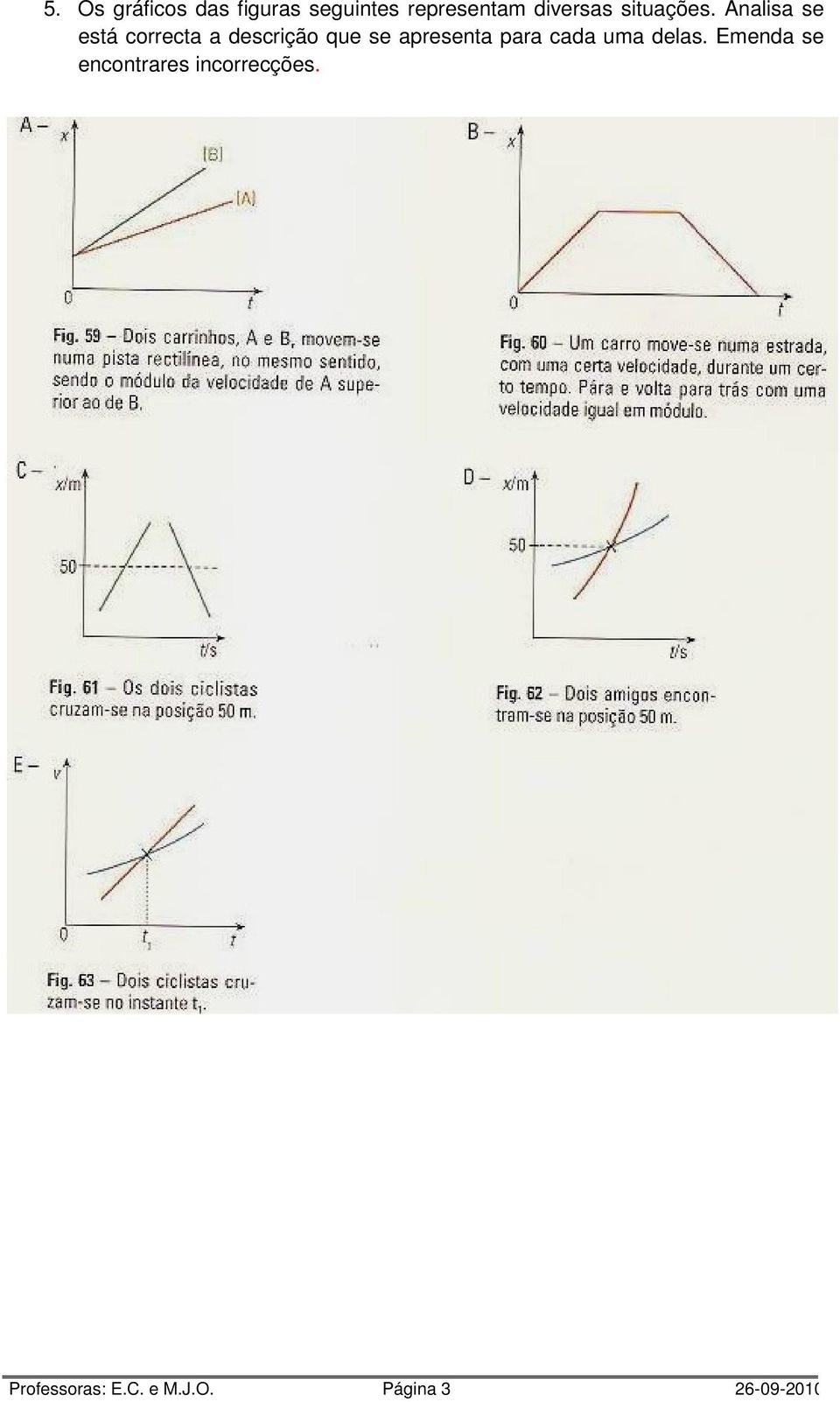 Analisa se está correcta a descrição que se apresenta