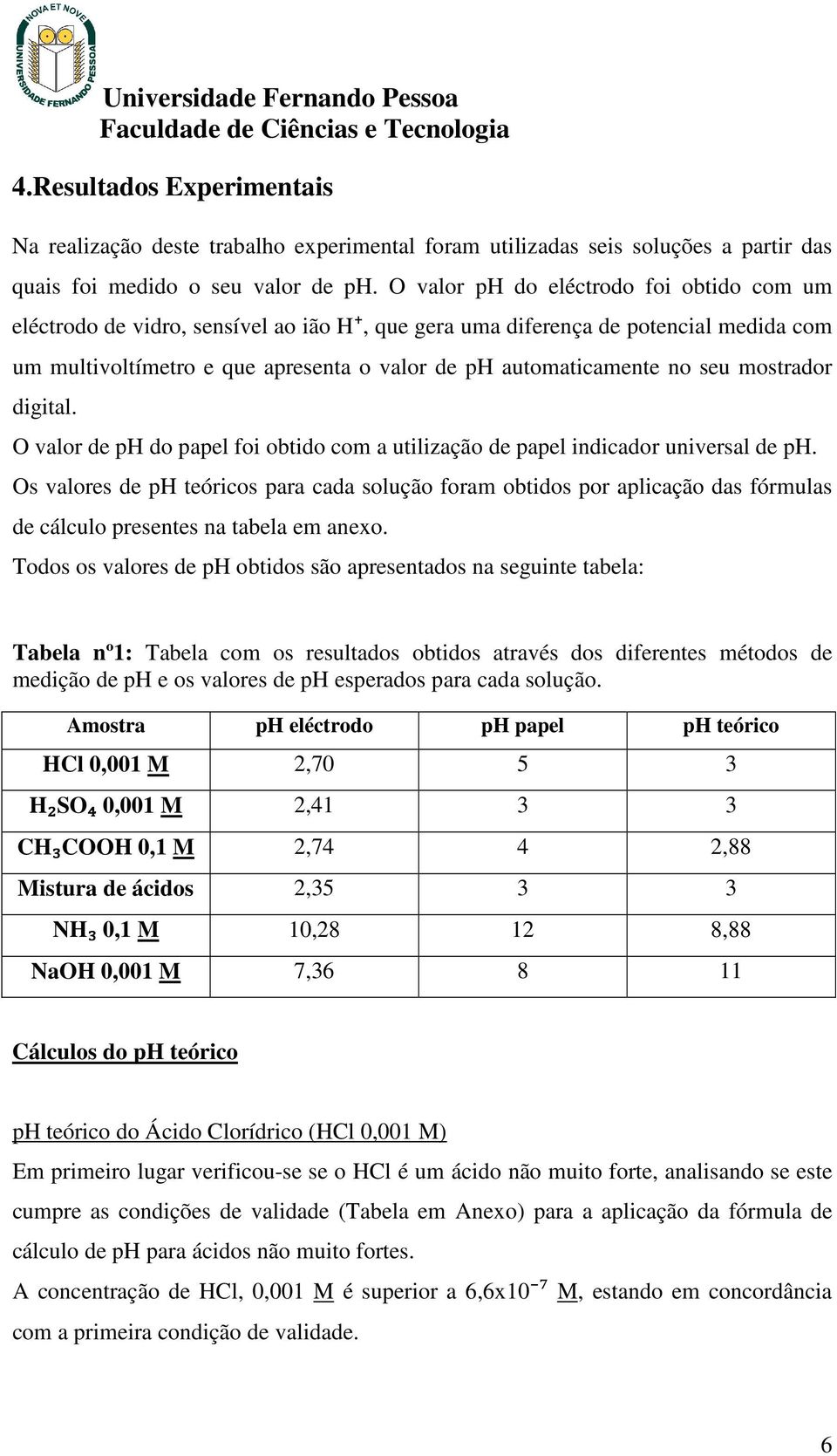 seu mostrador digital. O valor de ph do papel foi obtido com a utilização de papel indicador universal de ph.