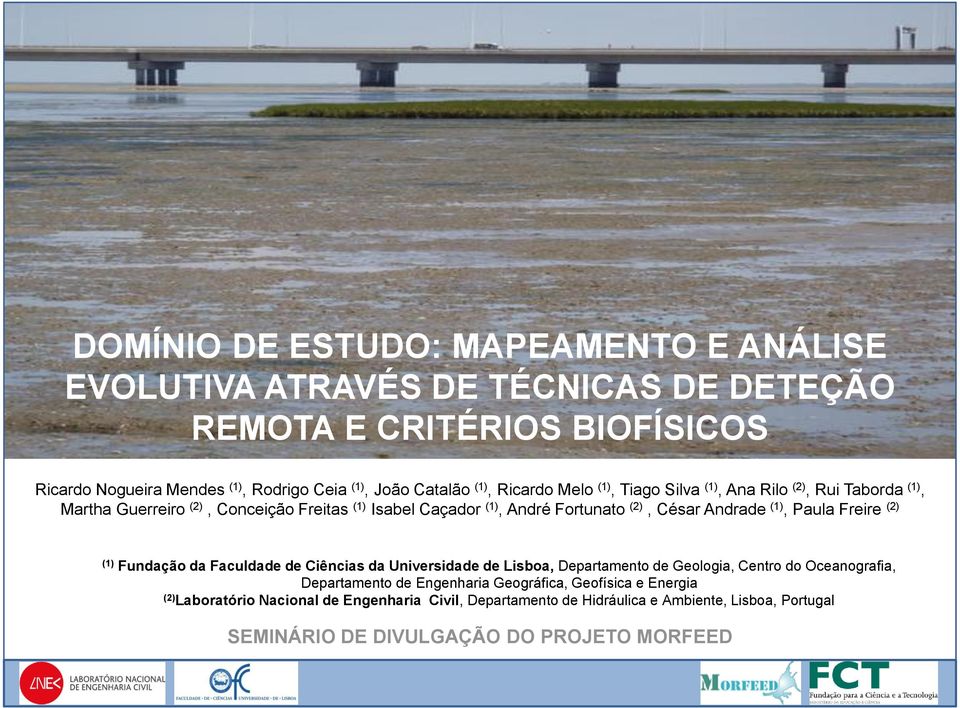 (1), Paula Freire (2) (1) Fundação da Faculdade de Ciências da Universidade de Lisboa, Departamento de Geologia, Centro do Oceanografia, Departamento de Engenharia