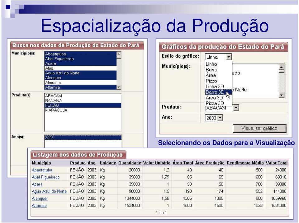 Selecionando os