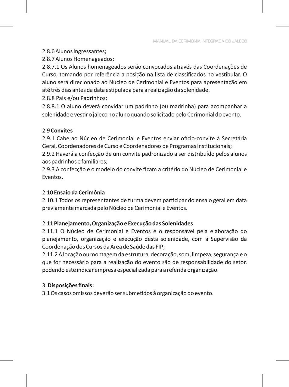 Cerimônia Integrada do Jaleco - PDF Download grátis