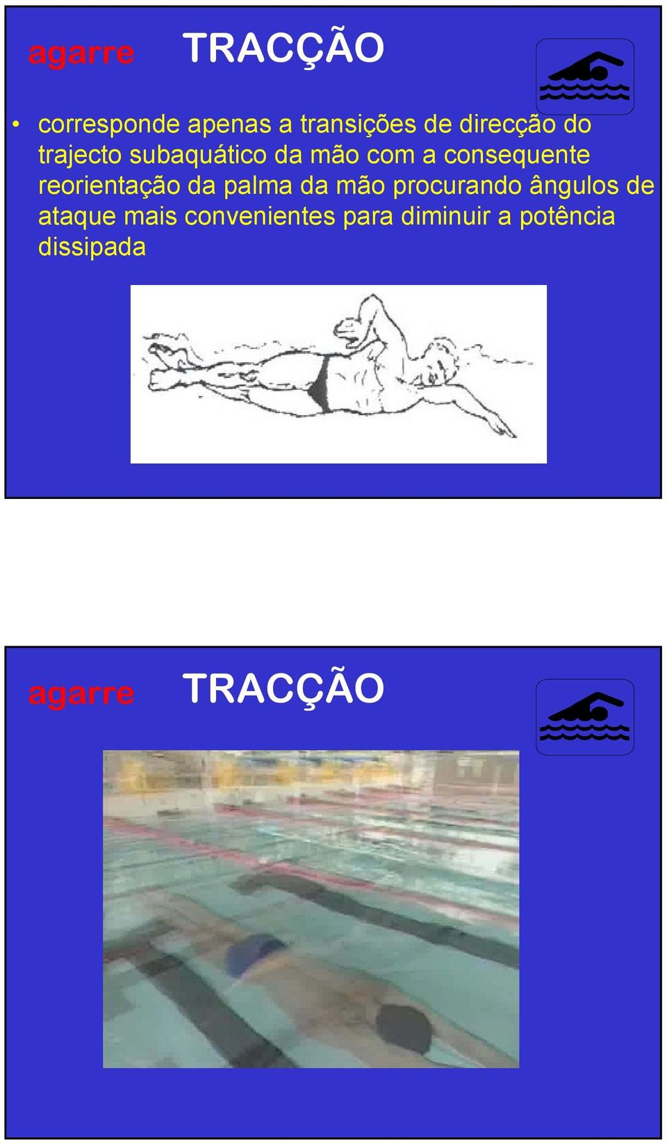 reorientação da palma da mão procurando ângulos de ataque