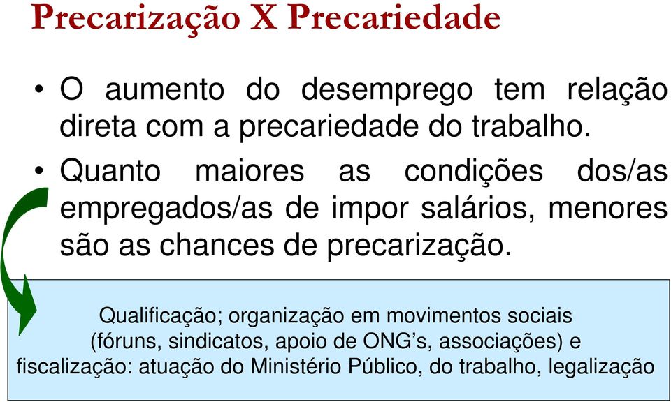 Quanto maiores as condições dos/as empregados/as de impor salários, menores são as chances de