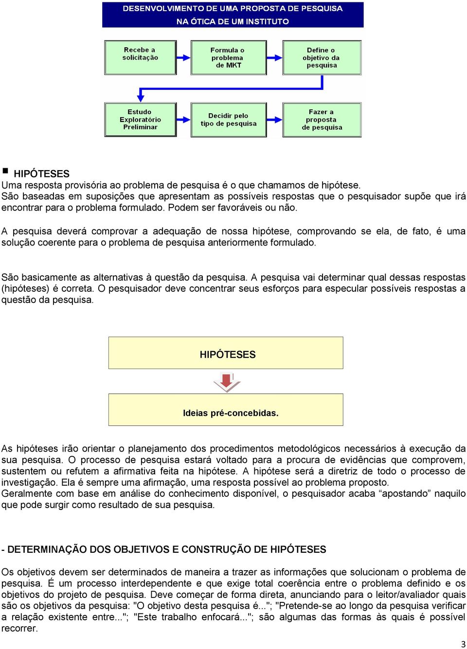 A pesquisa deverá comprovar a adequação de nossa hipótese, comprovando se ela, de fato, é uma solução coerente para o problema de pesquisa anteriormente formulado.