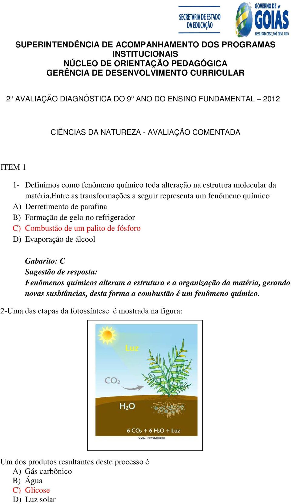 entre as transformações a seguir representa um fenômeno químico A) Derretimento de parafina B) Formação de gelo no refrigerador C) Combustão de um palito de fósforo D) Evaporação de álcool Fenômenos