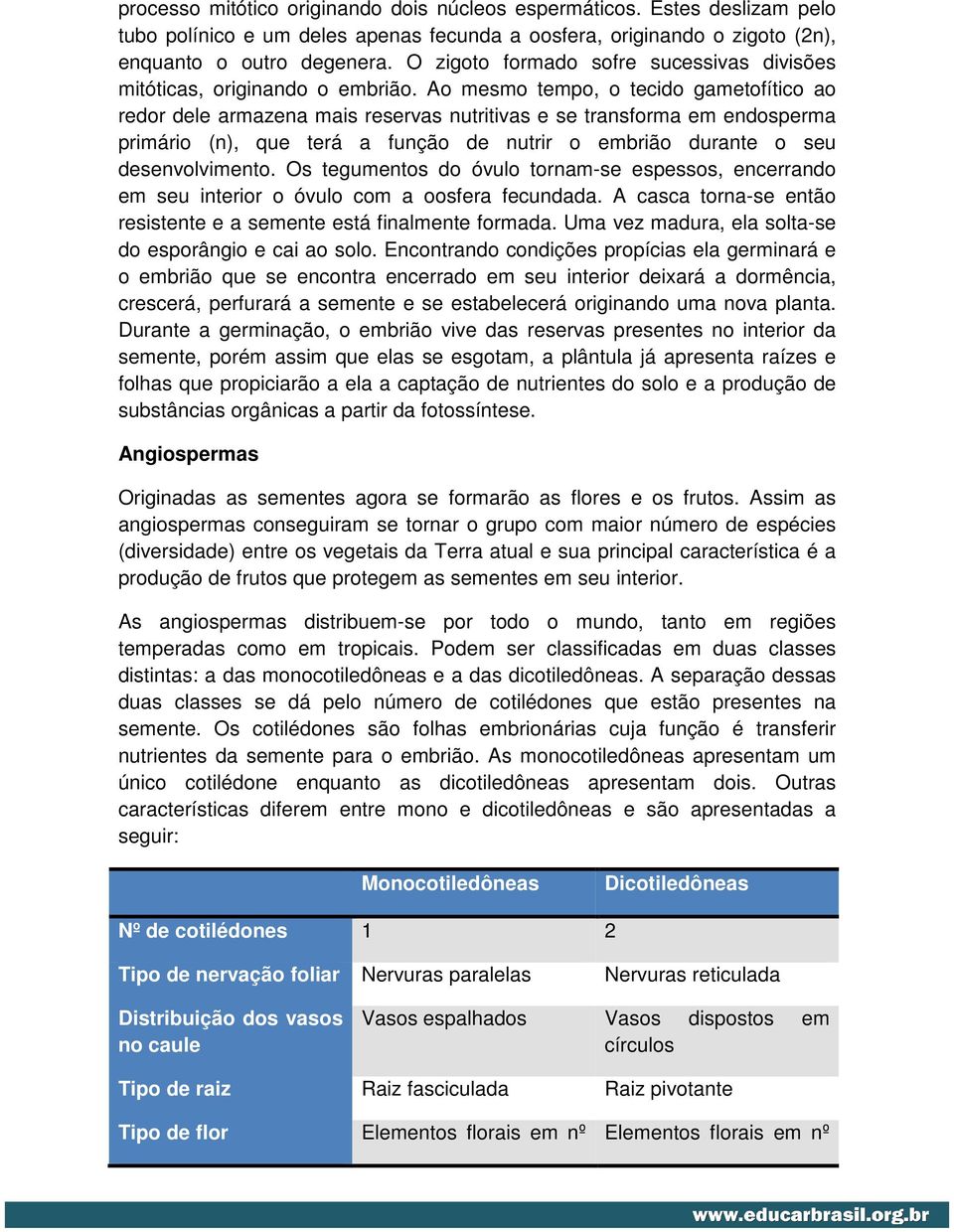 Ao mesmo tempo, o tecido gametofítico ao redor dele armazena mais reservas nutritivas e se transforma em endosperma primário (n), que terá a função de nutrir o embrião durante o seu desenvolvimento.