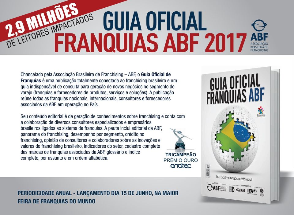 A publicação reúne todas as franquias nacionais, internacionais, consultores e fornecedores associados da ABF em operação no País.