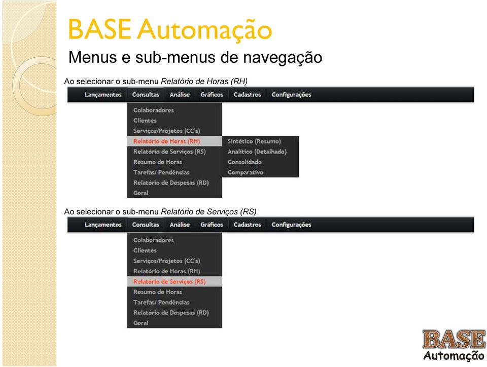 Relatório de Horas (RH) 