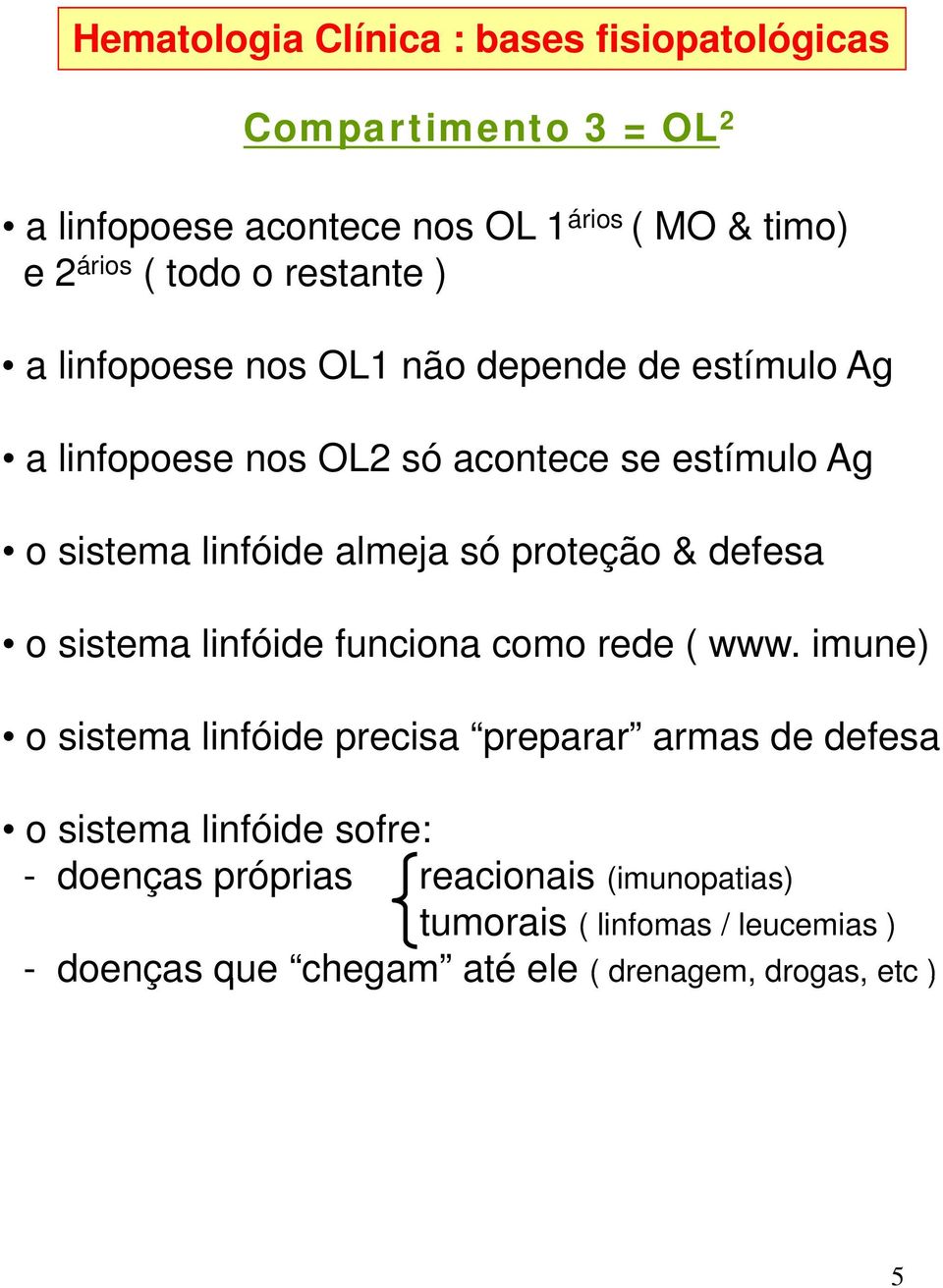 linfóide funciona como rede ( www.