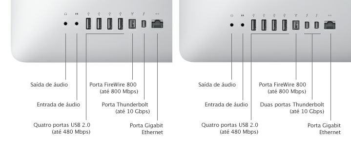 Compatível com fone de ouvido com microfone da Apple para iphone Conexões e Expansão SuperDrive, slot para cartão SDXC, entrada de áudio, saída de áudio, USB 2.